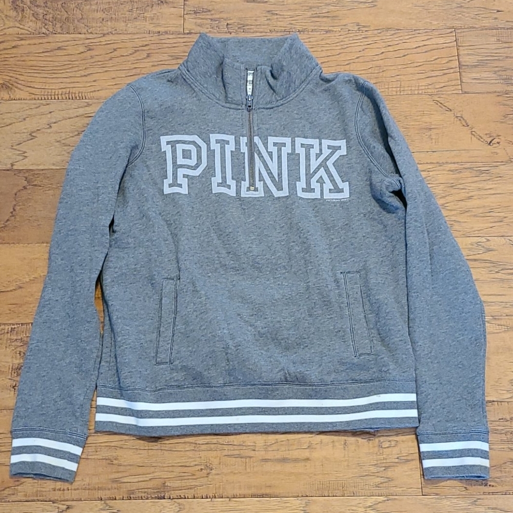 PINK quarter zip sweatshort